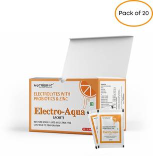 Nutrisrot Electro-Aqua ORS with Electrolytes, Probiotics & Zinc to Restore Body Fluids Hydration Drink