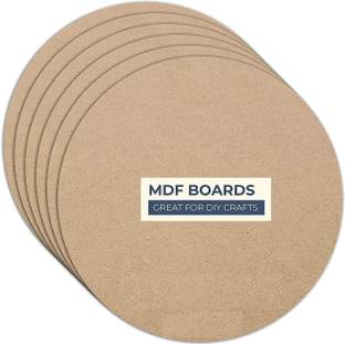 DM SPECIALLY FOR SPECIALIST Round Circle MDF Board 10Inch Diameter for Art and Craft Project Ash Japanese Wood Veneer