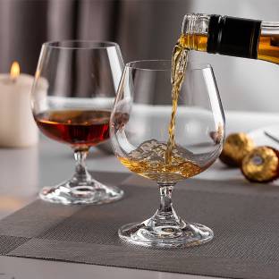 GETSOCIOM (Pack of 2) 285 Ml Wine Glasses Ideal for Red Wine/White Wine/Brandy Glass Set Wine Glass