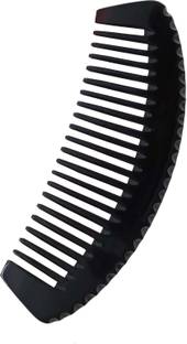 Simgin India Wide teeth Carved Black Horn Comb