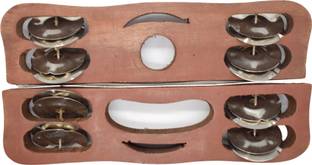 Puja N Pujari Kartal Pair Indian Musical Percussion Instrument Hand Cymbals Big Size Finger Cymbal