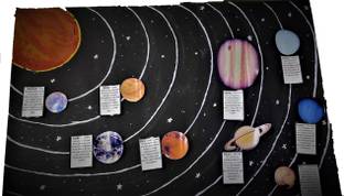 the craft gurus Planetarium Model On Chart Paper - For School Project