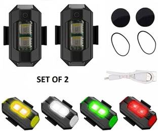 Otoroys Drone Bicycle USB Rechargeable Battery License Plate Light, Brake light LED Helmet Strip Light
