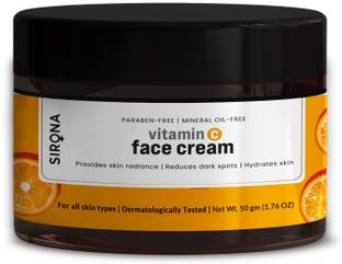 SIRONA Vitamin C Face Cream for Reduces Dark Spots, Skin Radiance & Hydrates Skin