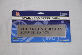 Triock Stainless Steel U R Under CCTV Surveillance Message Name Plate