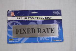 Triock Stainless Steel FIXED RATE Message Name Plate