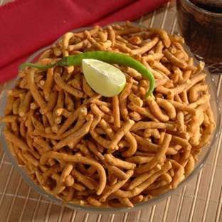 GROCERYONTHEGO Khokha Sev/ Jadi Sev|Ganthiya/Gathiya | Spicy Sticks | Namkeen Snacks (900gram)