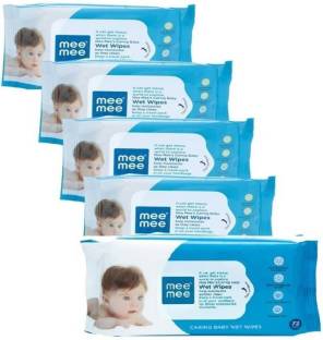 MeeMee Anti Bacterial Caring Baby Wet Wipes (72 pcs x 5 pack) (360 Pieces