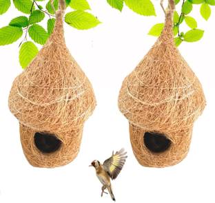 LIVEONCE HUT SHAPE BIRD NEST PACK OF 2 Bird House