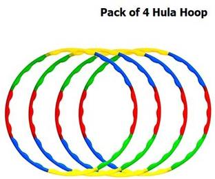 HHS SPORTS Hula Hoop Exersice Fitness Rings Adjustable 30 Inch (pack of 4) Hula Hoop