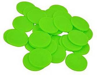 MOREL GREEN PLASTIC ROUND PLAIN TOKEN COIN, CHIPS FOR SHOP BOARD GAMES CRAFT & PROJECT