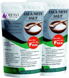 Oreayu 2 Pack Jala Neti Salt for Sinus Manual Nasal Aspirator
