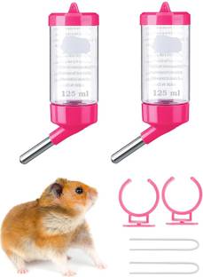 Grow Basket Plastic Water Bottle for Hamster Rabbit Dog Kitten ferrets guinea 125 ML, Pack 2 Hamster Treat