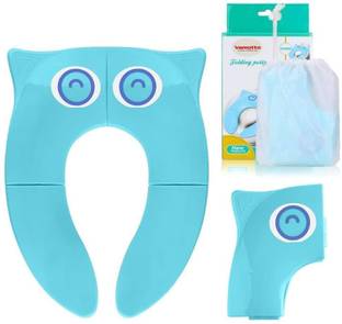 ON GATE Toilet Potty Training Seat Portable Reusable Kids Boys Girls, Carry Bag (Green) Potty Seat