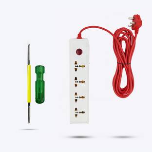 Hillgrove HGCM305M1 Power 4Socket and 1 Switch with Philip 2in1 Screwdriver 4  Socket Extension Boards
