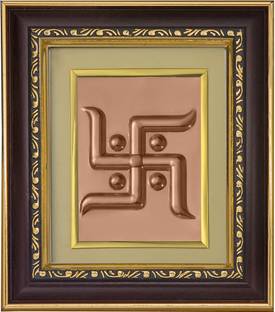 Pray Everyday Copper Swastik Photofram Copper Yantra