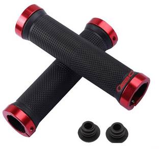 BYKING Premium Quality Cycling Lock-on Anti-slip Bicycle Handle Grips, Color- Red Bicycle Handle Grip
