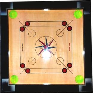 S.R 26 Inch Premium Quality Smooth & Shiny Glossy Small Carrom Board 5 cm Carrom Board