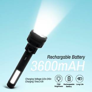cinefx Rechargeable 3 Mode Long Range Upto 1KM Battery Backup 8 hrs Torch Emergency Light