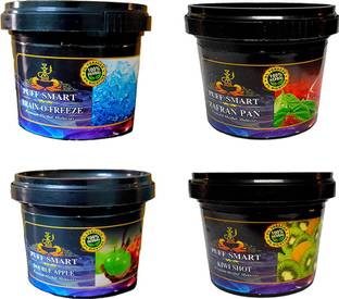 Puff Smart Premium Herbal 100g Each Brain-O-Freezer, Zafran Pan, Double Apple, Kiwi Shot Hookah Flavor