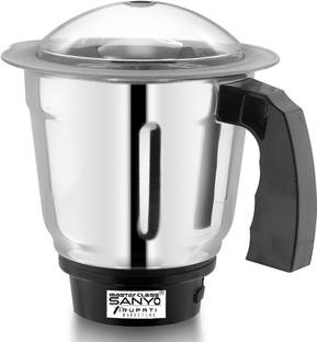 Masterclass Sanyo Heavy Dry Jar for Mixer Grinder Stainless Steel with Handle Aluminium Base Mixer Juicer Jar