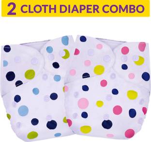 Bembika BPlus,Printed,Cloth Diapers for Baby,Washable Reusable,AdjustableSizes(2Combo)