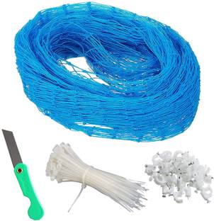 sai praseeda UVStabilizedNylonPigeonNetBirdNetMonkeyNet10X30FeetBlueColor30Tags30Clamps1Blade Camping Net