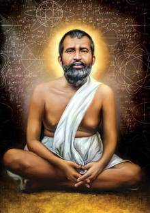 Self Adhesive UV Coated High Resolution Vinyl Print – Ramkrishna Paramhans Poster Fine Art Print