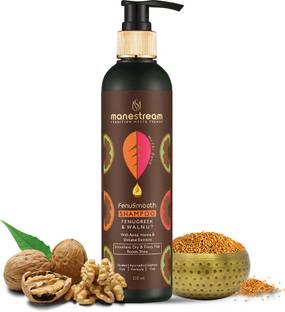Manestream Fenusmooth Shampoo for Dry, Wavy & Frizzy Hair With Henna, Amla & Shikakai