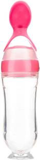 KRITIU Baby Silicone Squeezy Spoon Bottle Sipper For Solid & Semi Solid Foods Feeder  - Silicone