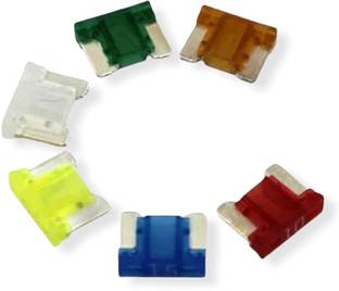 Auto-Ex Car Low Profile Micro Mini Blade Small Fuses [5,10,15,20,25,30 Amp] (Set of 12) Vehicle Fuse