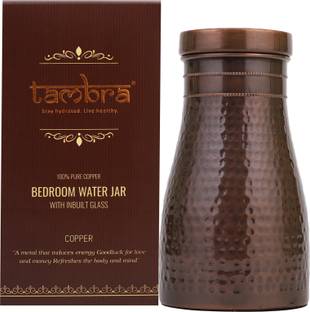 Tambra 1200 ml Copper Bottle With Drinking Glass