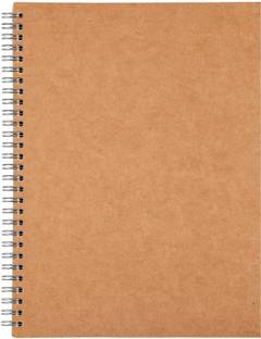 Ahgxg B5 Spiral Lined Journal, Notebook with Kraft Cover, 120 GSM, 120 Pages, B5 Notebook Ruled 120 Pages