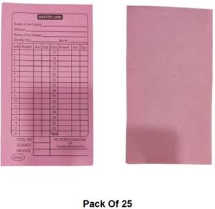 NSSP Paper Attendance Card for Daily Payroll