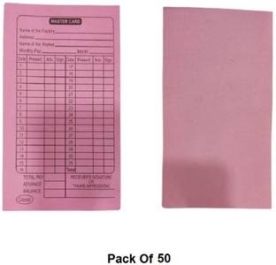 NSSP Paper Attendance Card for Daily Payroll