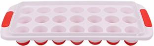 NOHUNT Silicone Pop-up Ice Tray with Transparent LID Multicolor Plastic, Silicone Ice Ball Tray