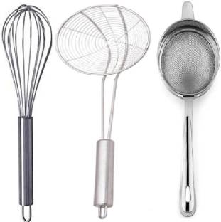 UBIKA KITCHEN Premium Kitchen Tools Set - WHISK|FRYER|TEA FILTER OR STRAINER OR CHAI CHANNI Kitchen Tool Set