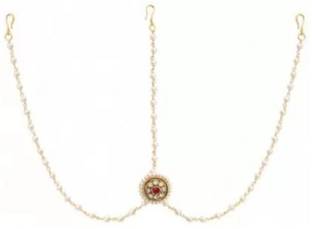 Kushi Brass Maang Tikka/Matha Patti - Pack of 1- Multicolor Brass Maang Tikka