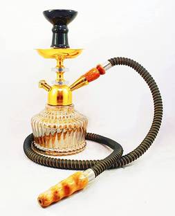 Appraise Home Impex Qt Glass Hookah 12 Inches Luster Mini Golden Glass 12 inch Glass Hookah