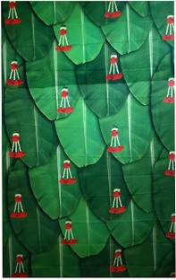 PMW 451.612 cm Banana Leaf Design with Flower - 5 Feet Width x 10 Feet Length/Height Reusable Sticker
