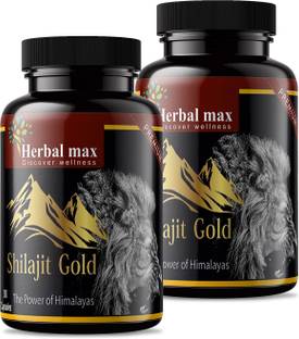 Herbal max Shilajit Gold with Safed Mulsi For Strength, Power & Stamina - 30 Capsule
