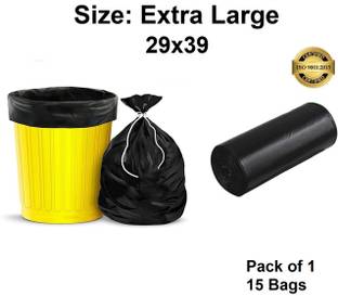 mitzvah Extra Large Premium Quality Garbage Bags Biodegradable - Pack of 1 (15 Bags) XL 60 L Garbage Bag  Pack Of 15