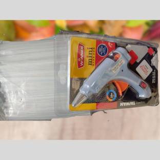Go Local Glue Gun Craft Making gun 20W any color with 10 white sticks 7 mm Standard Temperature Corded Glue Gun