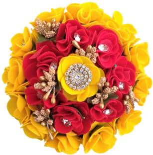 MX WOMEN HAIR STYLE Red Yellow Artificial Woman Juda Accessories For  Bun Hair Extension