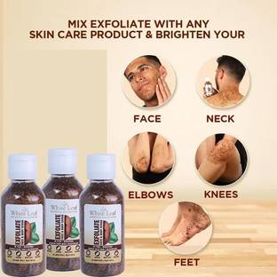 White Leaf Scrub For Face&Body,Blackhead Remover,Dirt Removal From Neck,Rock Salt Extract Scrub