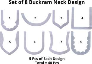 Artonezt Buckram Neck Design Bukram Gala Pasting Fusing Set (40 pcs) Sewing Kit