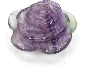 Plus Value Natural Amethyst Flower Stone Geode Clears Vastu Feng Shui 50-100gm Decorative Showpiece  -  13 cm