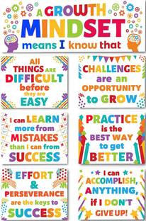 Wall gallery 45.72 cm A Growth Mindset,Motivated Mindset, Corporate Mindset Glowing Sticker Self Adhesive Sticker