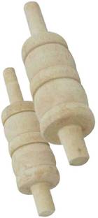 Gmefvr Cricket Stumps Bails Pack of 2 Wooden Natural
