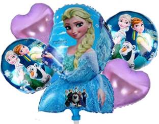 Fun Affairs Printed Frozen Princess Anna Elsa Character Balloon for Kids Birthday Party Celebrations Airwalker